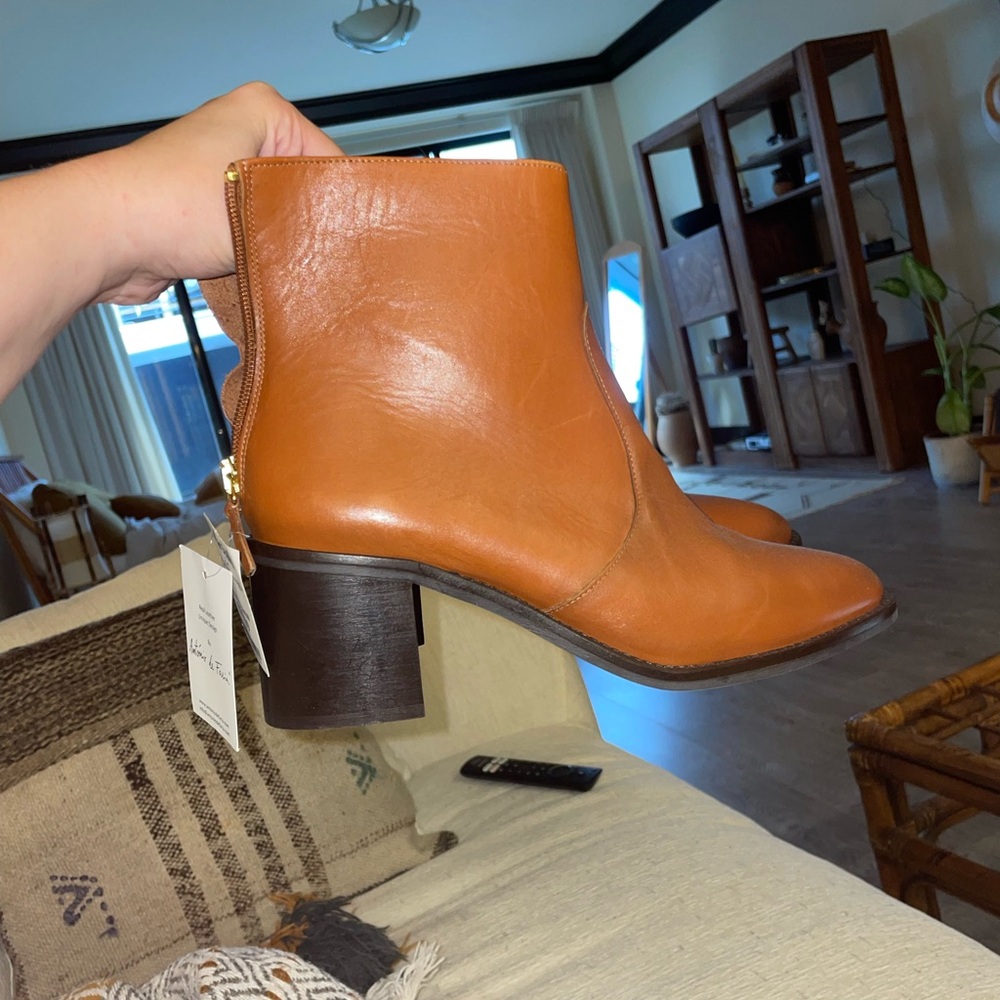 Antonio de Faria tan genuine leather boots